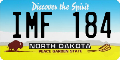 ND license plate IMF184