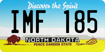 ND license plate IMF185