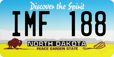 ND license plate IMF188
