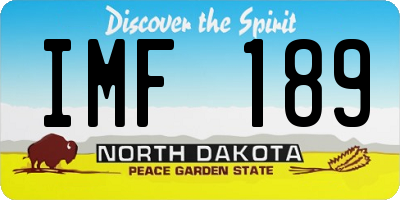 ND license plate IMF189