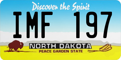ND license plate IMF197