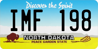 ND license plate IMF198
