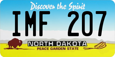 ND license plate IMF207