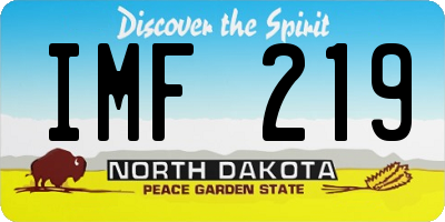 ND license plate IMF219