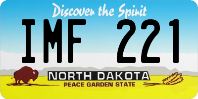 ND license plate IMF221
