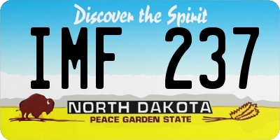 ND license plate IMF237
