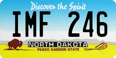 ND license plate IMF246