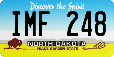 ND license plate IMF248