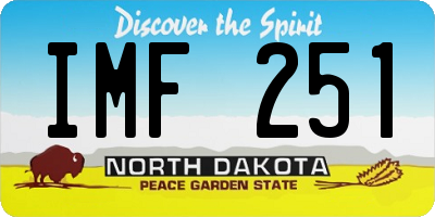 ND license plate IMF251