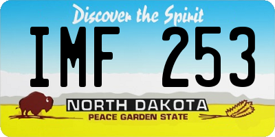ND license plate IMF253