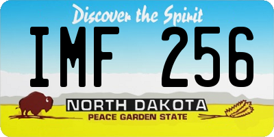 ND license plate IMF256