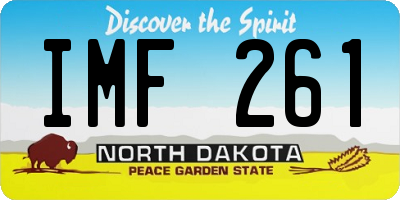 ND license plate IMF261