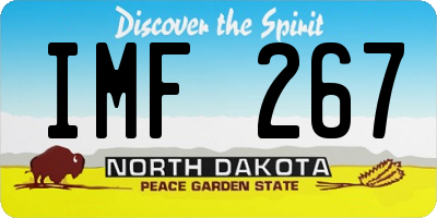 ND license plate IMF267