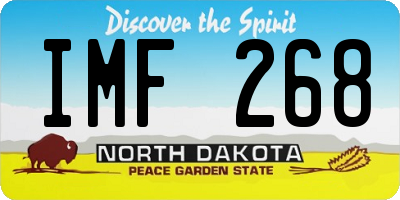 ND license plate IMF268