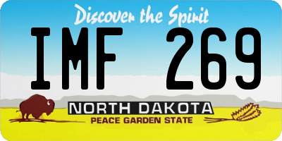 ND license plate IMF269