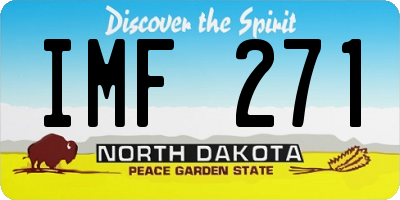 ND license plate IMF271