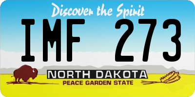 ND license plate IMF273