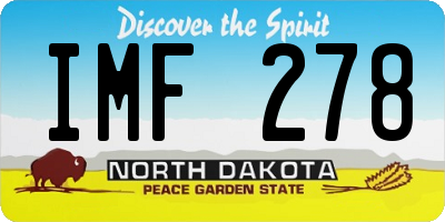 ND license plate IMF278