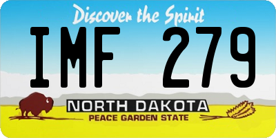 ND license plate IMF279