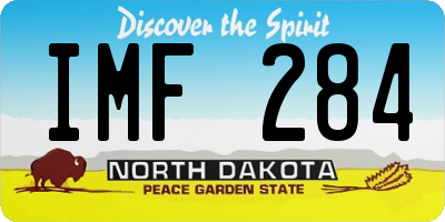 ND license plate IMF284