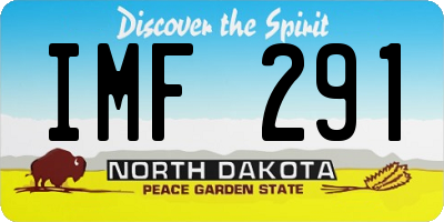 ND license plate IMF291