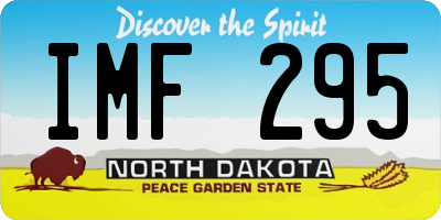 ND license plate IMF295