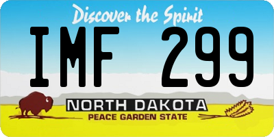 ND license plate IMF299