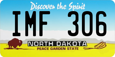 ND license plate IMF306