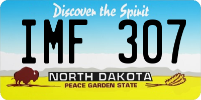 ND license plate IMF307