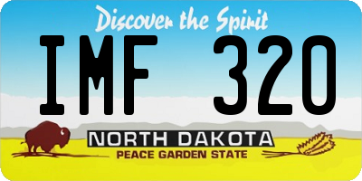 ND license plate IMF320