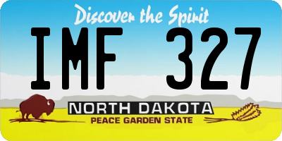 ND license plate IMF327