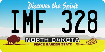 ND license plate IMF328