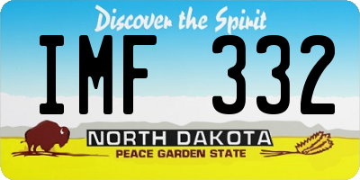 ND license plate IMF332