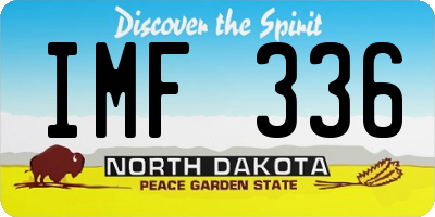 ND license plate IMF336