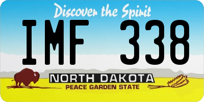 ND license plate IMF338