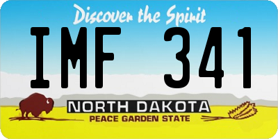 ND license plate IMF341