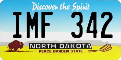 ND license plate IMF342