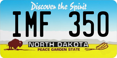 ND license plate IMF350