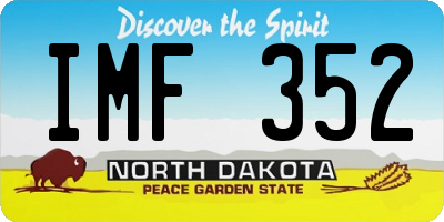 ND license plate IMF352
