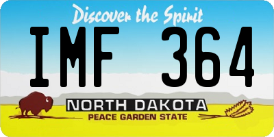ND license plate IMF364