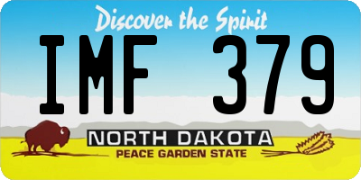 ND license plate IMF379