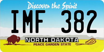 ND license plate IMF382