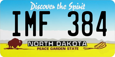 ND license plate IMF384