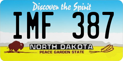 ND license plate IMF387