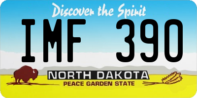 ND license plate IMF390