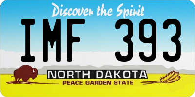 ND license plate IMF393