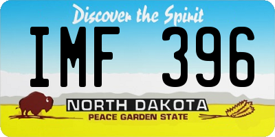 ND license plate IMF396