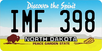ND license plate IMF398
