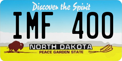 ND license plate IMF400