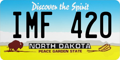 ND license plate IMF420